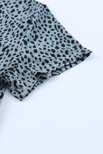Load image into Gallery viewer, Cheetah Print O-neck Short Sleeve T Shirt
