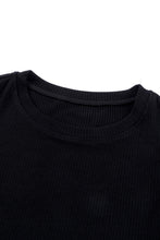 Load image into Gallery viewer, Dotty Mesh Ruffle Sleeve Ribbed Knit Top
