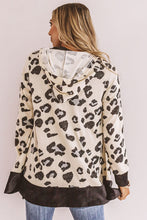 Load image into Gallery viewer, Print Hooded Open Front Cardigan
