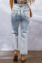 Load image into Gallery viewer, Hollow-out Light Washed Ripped Boyfriend Jeans
