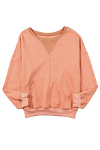 Load image into Gallery viewer, Drop Shoulder Sweatshirt with Kangaroo Pocket
