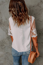 Load image into Gallery viewer, Floral Lace Sleeve Patchwork Top
