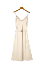 Load image into Gallery viewer, V Neck Sleeveless Maxi Dress with Elastic Belt
