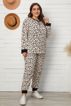 Load image into Gallery viewer, Plus Size V Neck Top And Sweatpants Lounge Set
