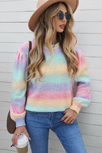 Load image into Gallery viewer, Pearl Decoration Gradient Tie-dye Sweater
