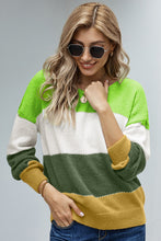 Load image into Gallery viewer, Pullover Colorblock Winter Sweater
