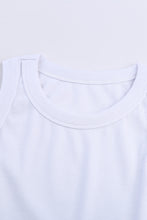 Load image into Gallery viewer, Solid White Round Neck Ribbed Tank Top
