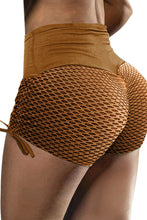 Load image into Gallery viewer, Side Drawstring Anti Cellulite High Waist Scrunch Butt Lift Shorts
