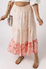 Load image into Gallery viewer, Floral Print Ruffle Hem Tiered Maxi Skirt
