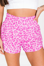 Load image into Gallery viewer, Leopard High Waisted Athletic Shorts
