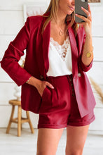 Load image into Gallery viewer, Wavy Collar Single Button Blazer
