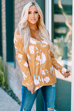 Load image into Gallery viewer, Cold Shoulder Long Sleeve Floral Top
