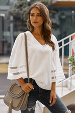 Load image into Gallery viewer, Flare Sleeve V Neck Loose Blouse

