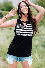 Load image into Gallery viewer, Cutout American Flag Print Tank Top
