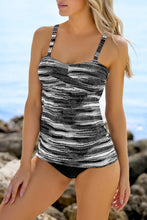 Load image into Gallery viewer, Tie Dye Striped Tummy Control Tankini
