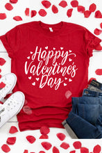 Load image into Gallery viewer, Happy Valentine&#39;s Day Heart Print Short Sleeve T Shirt
