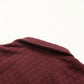 Red Geometric Texture Plaid Trim Sweatshirt