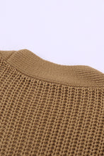 Load image into Gallery viewer, Drop Sleeve Cable Knit Cardigan with Slits
