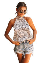 Load image into Gallery viewer, Halter Neck Animal Spotted Print Tank Top
