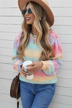 Load image into Gallery viewer, Pearl Decoration Gradient Tie-dye Sweater
