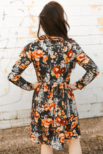 Load image into Gallery viewer, Floral Print Ruched Long Sleeve Dress
