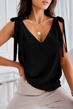 Load image into Gallery viewer, Tie On Shoulder V Neck Tank Top
