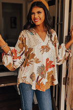 Load image into Gallery viewer, V Neck Loose Sleeve Floral Blouse
