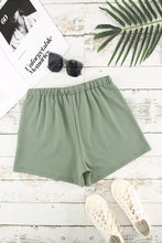 Load image into Gallery viewer, Army Green Drawstring Elastic Waist Pocketed Shorts
