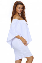 Load image into Gallery viewer, Multiple Dressing Layered White Mini Poncho Dress
