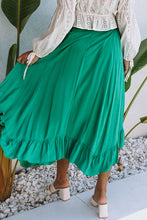 Load image into Gallery viewer, Asymmetric Flounce Belted High Waist Maxi Skirts
