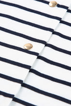 Load image into Gallery viewer, Striped Print Ruffled Buttoned Long Sleeve Top
