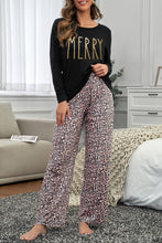 Load image into Gallery viewer, MERRY Leopard Print Long Sleeve High Waist Lounge Set
