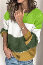 Load image into Gallery viewer, Pullover Colorblock Winter Sweater
