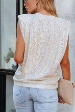 Load image into Gallery viewer, Sequin Round Neck Tank Top
