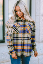 Load image into Gallery viewer, Geometric Plaid Print Pocketed Shacket
