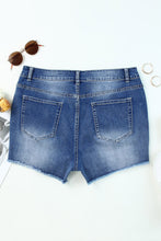 Load image into Gallery viewer, Quintuplicate Button Fly High Rise Plus Denim Shorts
