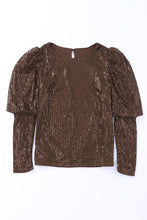 Load image into Gallery viewer, Puff Sleeve Sequin Top
