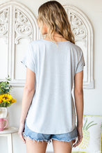 Load image into Gallery viewer, V Neckline Buttoned Detail T-shirt
