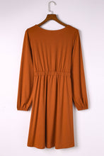 Load image into Gallery viewer, Button Up High Waist Long Sleeve Dress
