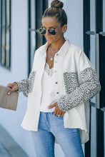 Load image into Gallery viewer, Contrast Leopard Denim Jacket
