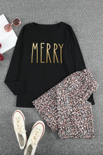 Load image into Gallery viewer, MERRY Leopard Print Long Sleeve High Waist Lounge Set
