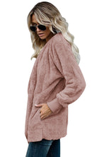 Load image into Gallery viewer, Soft Fleece Hooded Open Front Coat
