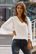 Load image into Gallery viewer, Flare Sleeve V Neck Loose Blouse
