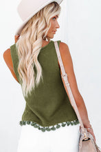 Load image into Gallery viewer, Tasseled Crochet Hollow-out Knit Tank

