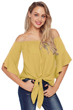 Load image into Gallery viewer, Off The Shoulder Knot Front Top
