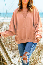 Load image into Gallery viewer, Drop Shoulder Sweatshirt with Kangaroo Pocket
