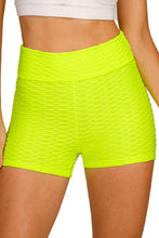Load image into Gallery viewer, Neon Green Anti-Cellulite Workout Yoga Shorts
