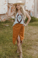 Load image into Gallery viewer, Fringed Wrap Western Midi Skirt
