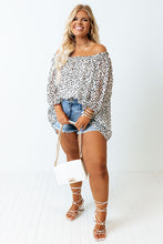 Load image into Gallery viewer, Cheetah Spotted Plus Size Off Shoulder Blouse
