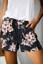 Load image into Gallery viewer, Floral Print Drawstring Casual Elastic Waist Pocketed Shorts
